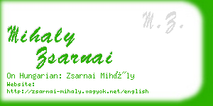 mihaly zsarnai business card